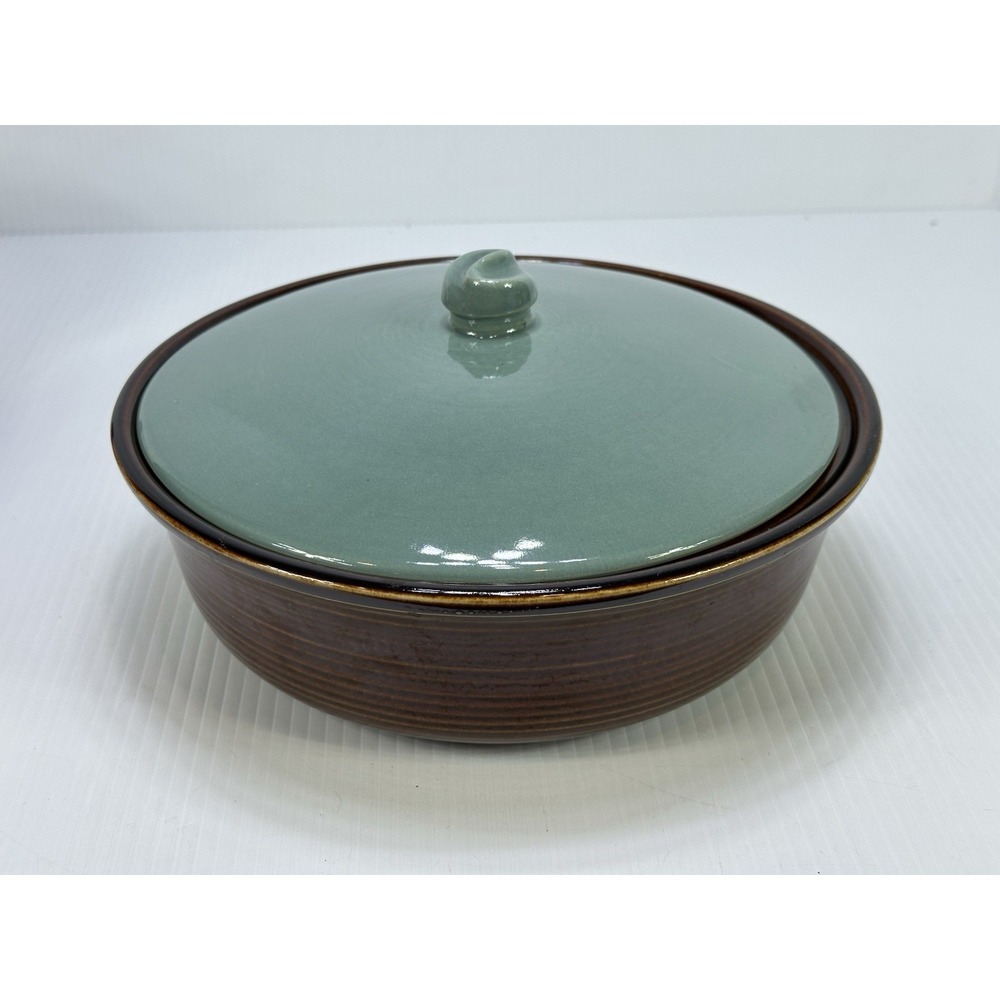 Vintage Red Wing Pottery Village Green Casserole Dish USA Marking 10" No Chips